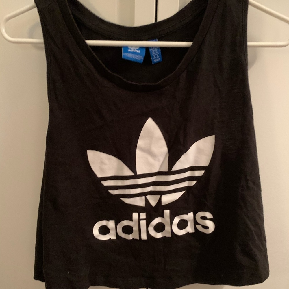 Women’s Adidas Cropped Logo Tank Top